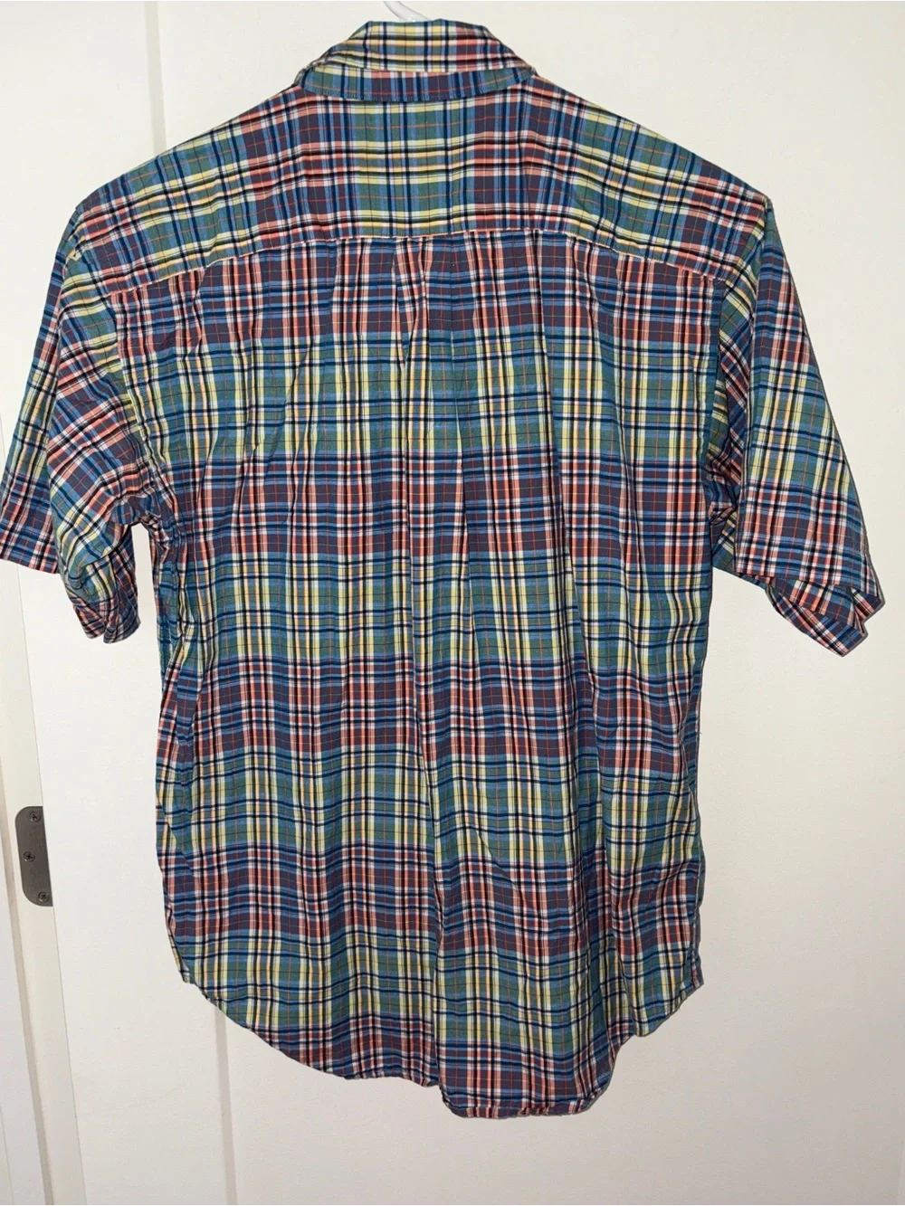 NWOT Ralph Lauren plaid short sleeve button down shirt L 16/18
